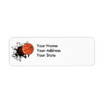 basketball breaking through powerful return address labels