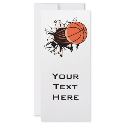 basketball breaking through powerful customized rack card by sports_shop