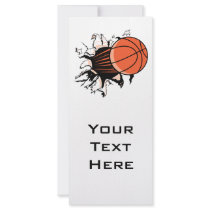 basketball breaking through powerful customized rack card