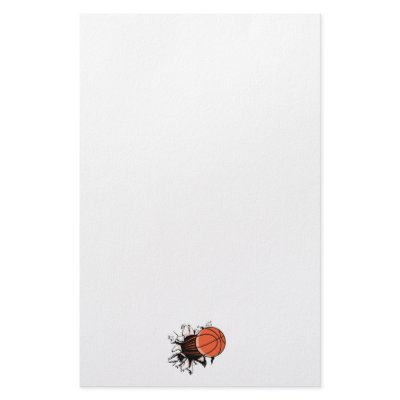 basketball breaking through powerful stationery design by sports_shop