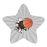 basketball breaking through powerful star stickers