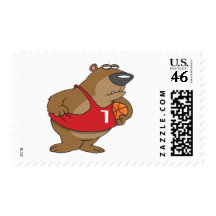 Basketball-Brown-Bear Postage