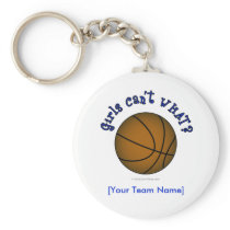 Basketball - Brown/Blue keychains