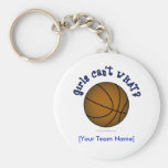 Basketball - Brown/Blue Keychains