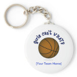 Basketball - Brown/Blue Keychains