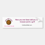 Basketball - Brown/Pink Bumper Sticker