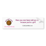 Basketball - Brown/Pink Bumper Sticker
