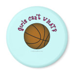 Basketball - Brown/Pink Fridge Magnet