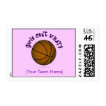 Basketball - Brown/Purple Postage Stamps