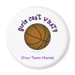 Basketball - Brown/Purple Refrigerator Magnets