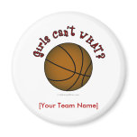 Basketball - Brown/Red Fridge Magnets