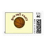 Basketball - Brown/Red Postage Stamp
