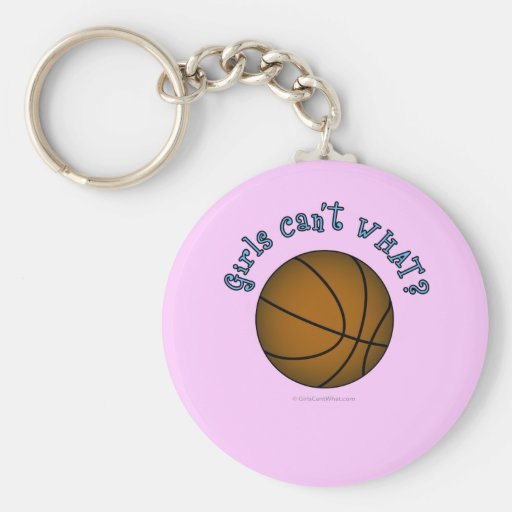 Basketball - Brown/Sky Blue Key Chain