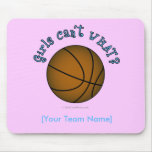 Basketball - Brown/Sky Blue Mouse Pad