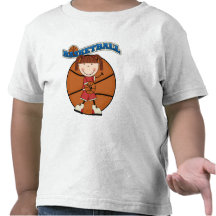 BASKETBALL Brunette Girl T-shirts and Gifts