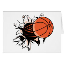 Basketball Burst Greeting Card
