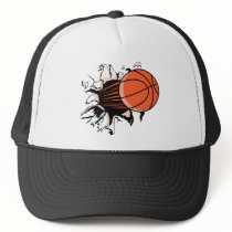 Basketball Burst Trucker Hat