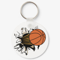 Basketball Burst keychains by sports_tshirts Basketball Burst keychains