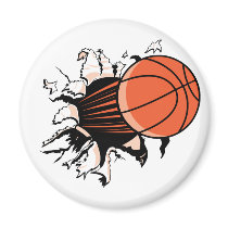 Basketball Burst magnets by alternateworlds Basketball Burst magnets