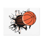 Basketball Burst Postcard