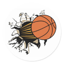 Basketball Burst stickers by sports_tshirts Basketball Burst stickers