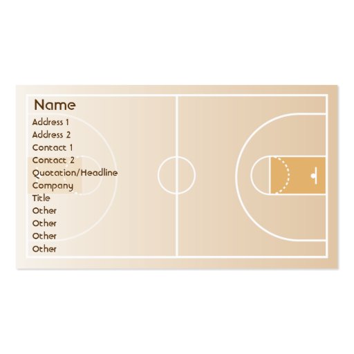 Basketball - Business Business Card Template (front side)
