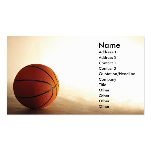 Basketball Business Card