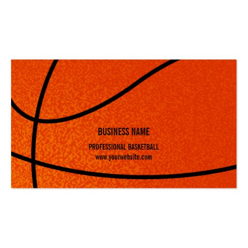 Basketball business card (back side)