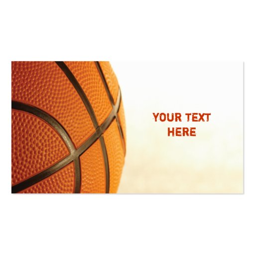 Basketball business card template (back side)