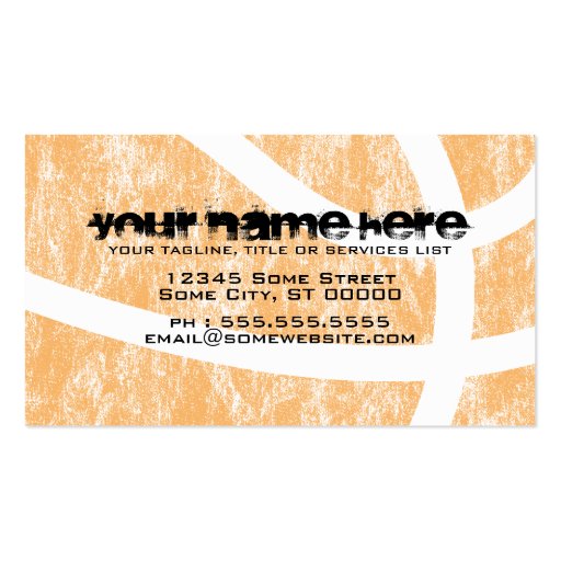 basketball business card template (front side)