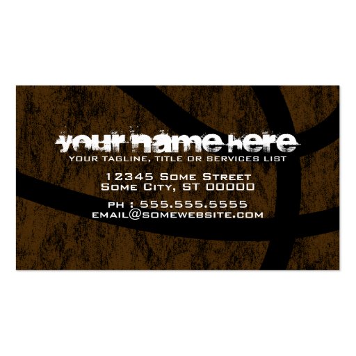basketball business card templates (front side)