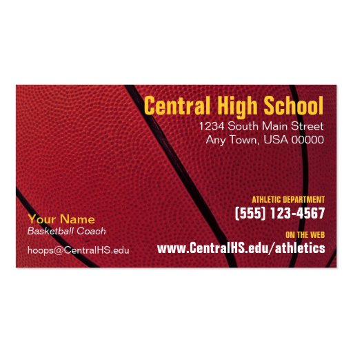 Basketball Business Cards Zazzle