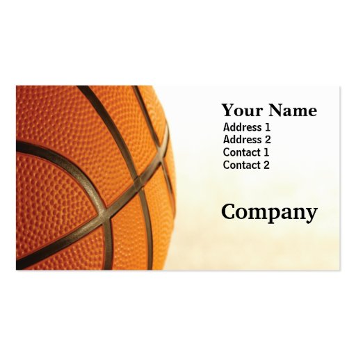 Basketball Business Cards (front side)