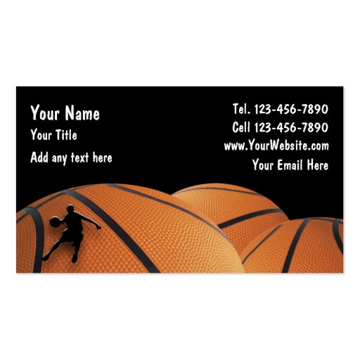Basketball Business Cards (front side)