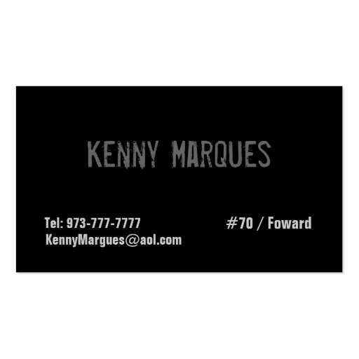 Basketball Business Cards (back side)