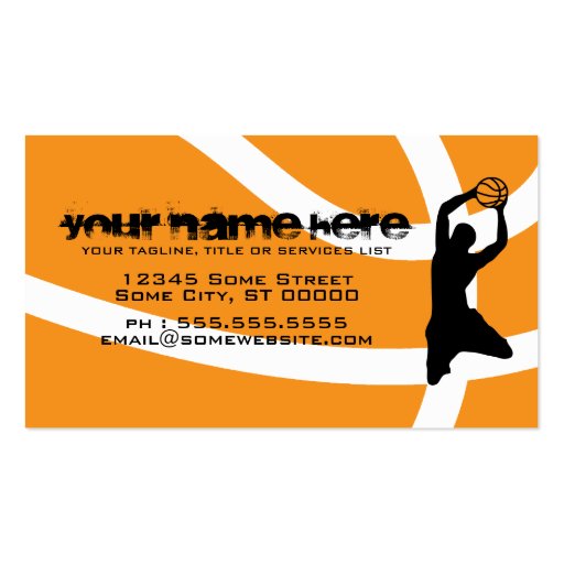 basketball business cards (front side)