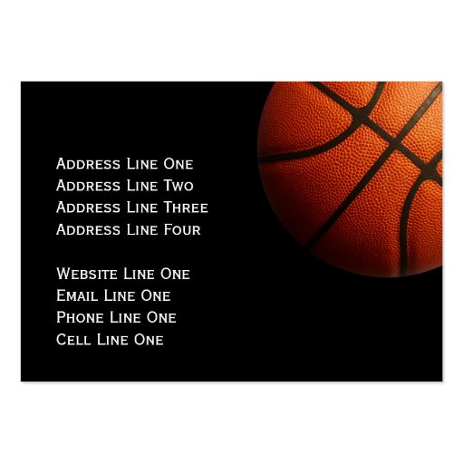 Basketball Business Cards (back side)