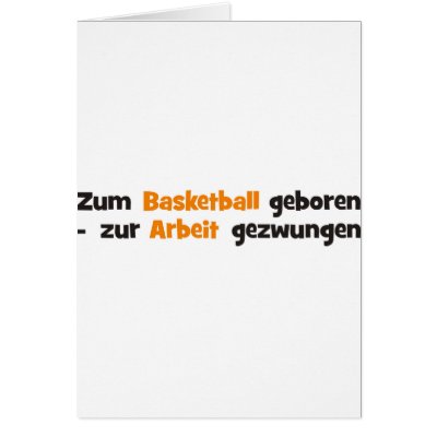 basketball greeting card by Pferdefreundin