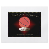 Basketball Certificate of Achievement Flyer Design