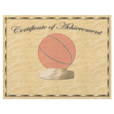 Basketball Certificate of Achievement Personalized Flyer by Firecrackinmama
