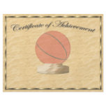 Basketball Certificate of Achievement Personalized Flyer