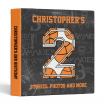 Basketball Chalkboard 2nd Birthday Binder