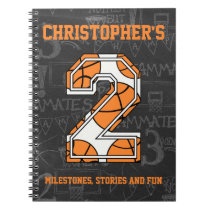 Basketball Chalkboard 2nd Birthday Notebooks