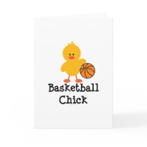 Basketball Chick Greeting Card
