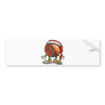 Basketball Christmas bumper stickers by FunGraphix Basketball Christmas bumper stickers