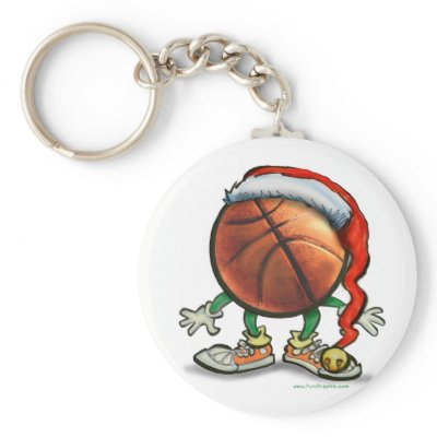 Basketball Christmas keychains