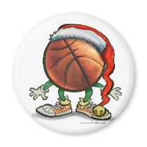 Basketball Christmas magnets by FunGraphix Basketball Christmas magnets
