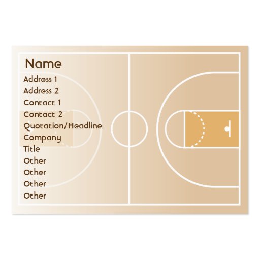 Basketball - Chubby Business Card (front side)