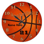 Basketball Clocks with Name and Jersey NUMBER