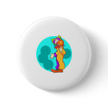 Basketball Clown Pinback Button